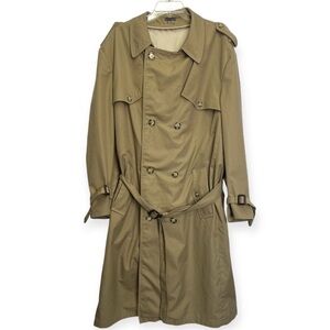 Towncraft Men’s Trench Coat Overcoat Belt Tan‎ Size 44 Reg